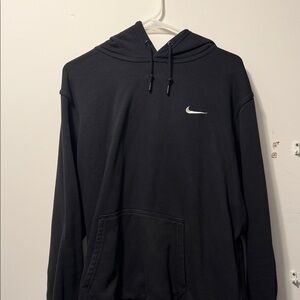 Nike Men's Black Hoodie with White Logo